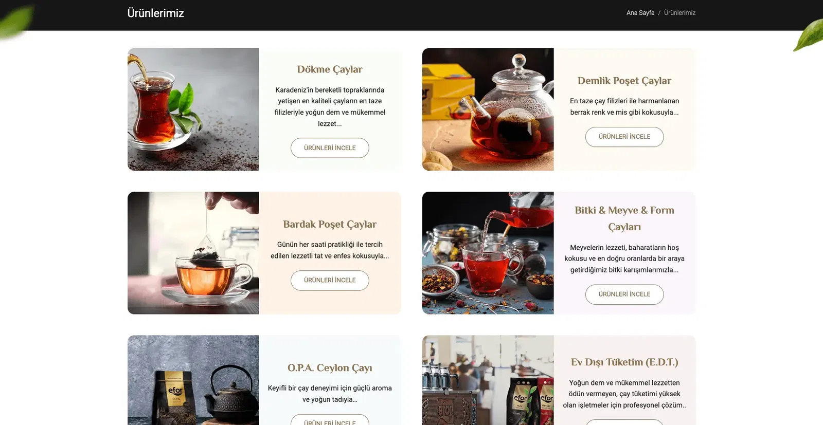 Efor Çay’ın Doğal ve Zengin Çeşitleri