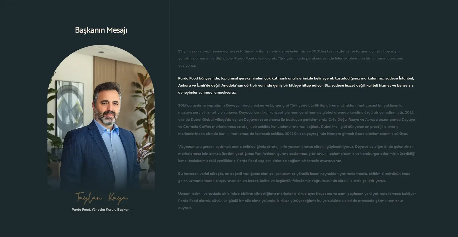 The Vision Inspired by the President's Message